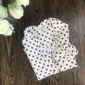 J.Crew Polka Dot Popover Top